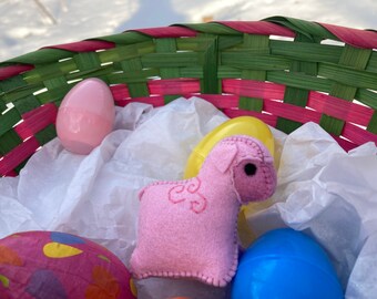 Pastel pink Wubbeep // Handmade Easter sheep plush // Pink lamb // Cute felt toys // festive felt friend // Felt farm animals