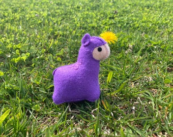 Purple Wubpaca // Handmade alpaca plushie // Cute felt toys // Pocket size felt friend // Felt farm animals // Baby animal plush