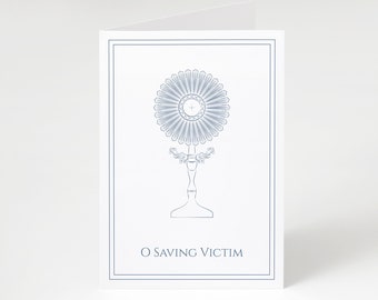Monstrance Catholic Greeting Card: Holy Hour & Adoration (5x7 Folded)