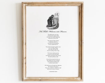 Child Loss Poem Print: Christian Remembrance Gift (8x10)