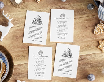 Catholic Teacher Prints: Saint Litany & JPII Quote (5x7)
