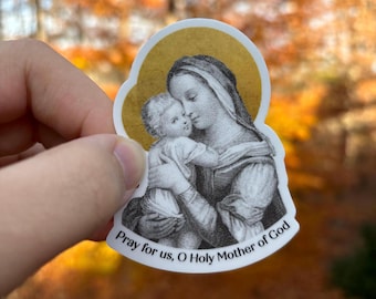 Holy Mother of God Sticker | Marian Stickers | Vinyl Catholic Sticker