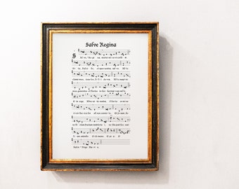 Salve Regina Prayer Print: Marian Antiphon Hymn, Catholic Wall Art (5x7 or 8x10)