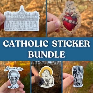 Catholic Vinyl Sticker Set: Traditional Religious Art