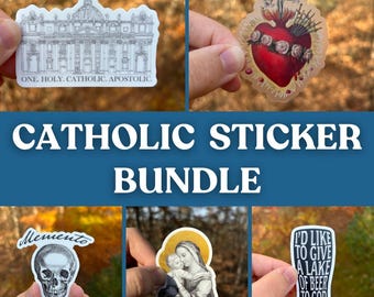 Catholic Vinyl Sticker Set: Traditional Religious Art