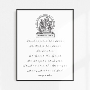 Custom Family Litany Print | Saint Litany | Personalized Gift ...
