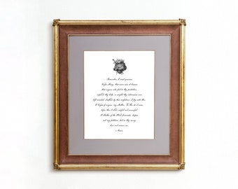 Memorare | Marian Prayer Print | Catholic Wall Art
