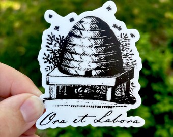 Ora et Labora Sticker | Benedictine Motto | Vinyl Catholic Sticker