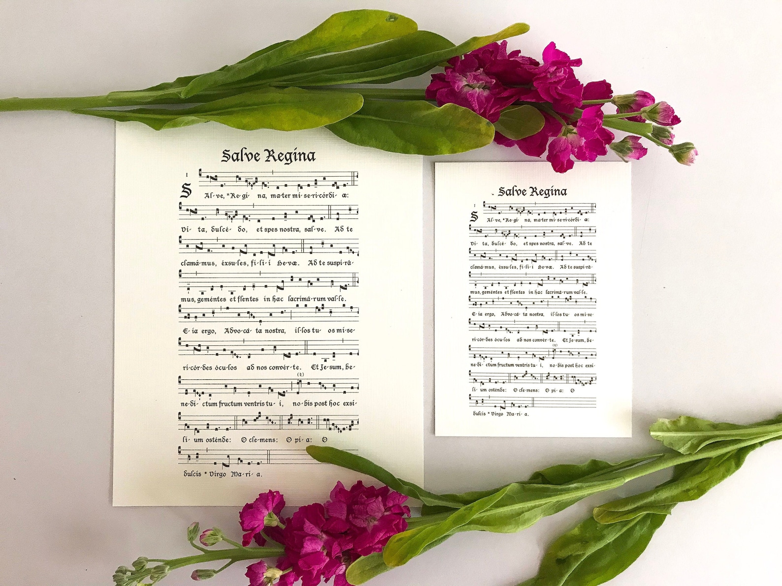 Salve Regina Prayer Print: Marian Antiphon Hymn, Catholic Wall Art (5x7 ...