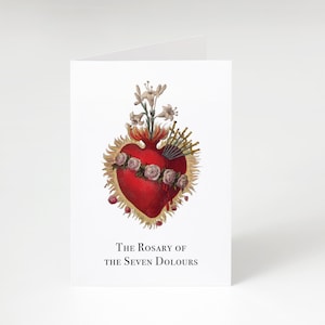 Seven Dolours Rosary Prayer Guide: Catholic Prayer Card (5x7 Folded)