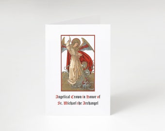 St. Michael Chaplet Prayer Guide: Catholic Prayer Card (5x7 Folded)