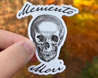 Memento Mori Sticker | Stickers for Lent | Vinyl Catholic Sticker