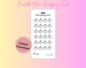Mini Savings Challenge|Emergency Funds|Cash stuffing|Low income|Tracker|A6 Binder|Printables|