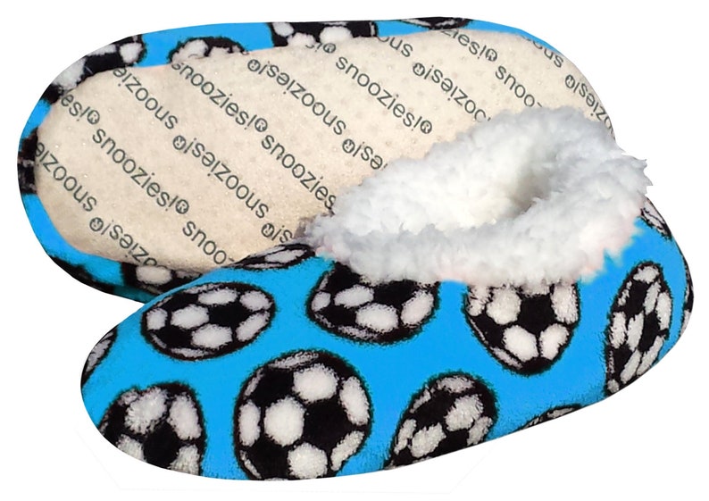 Snoozies Soccer Slippers Etsy