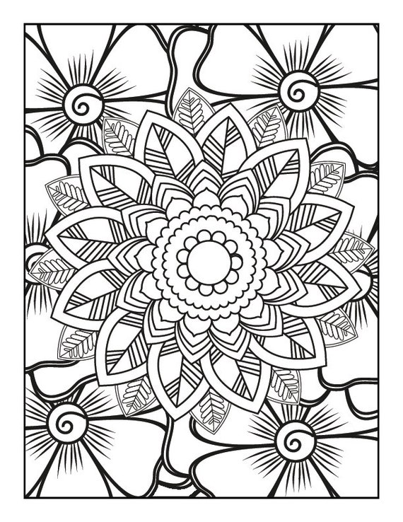 1 Pcs New 24 Pages Mandalas Flower Coloring Book For Children Adult Relieve  Stress Kill Time Graffiti Painting Drawing Art Book