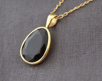 Collar de cristal de cuarzo ahumado - Collar de piedras preciosas hecho a mano - Collar minimalista - Collar de cuarzo ahumado marrón - Collar de cuarzo ahumado dorado