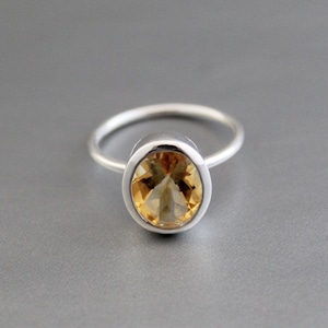 Citrine Ring - November Birthstone Ring -  Citrine Jewelry - Cocktail Ring - Statement Ring - Natural Citrine Ring - 925 Sterling Silver