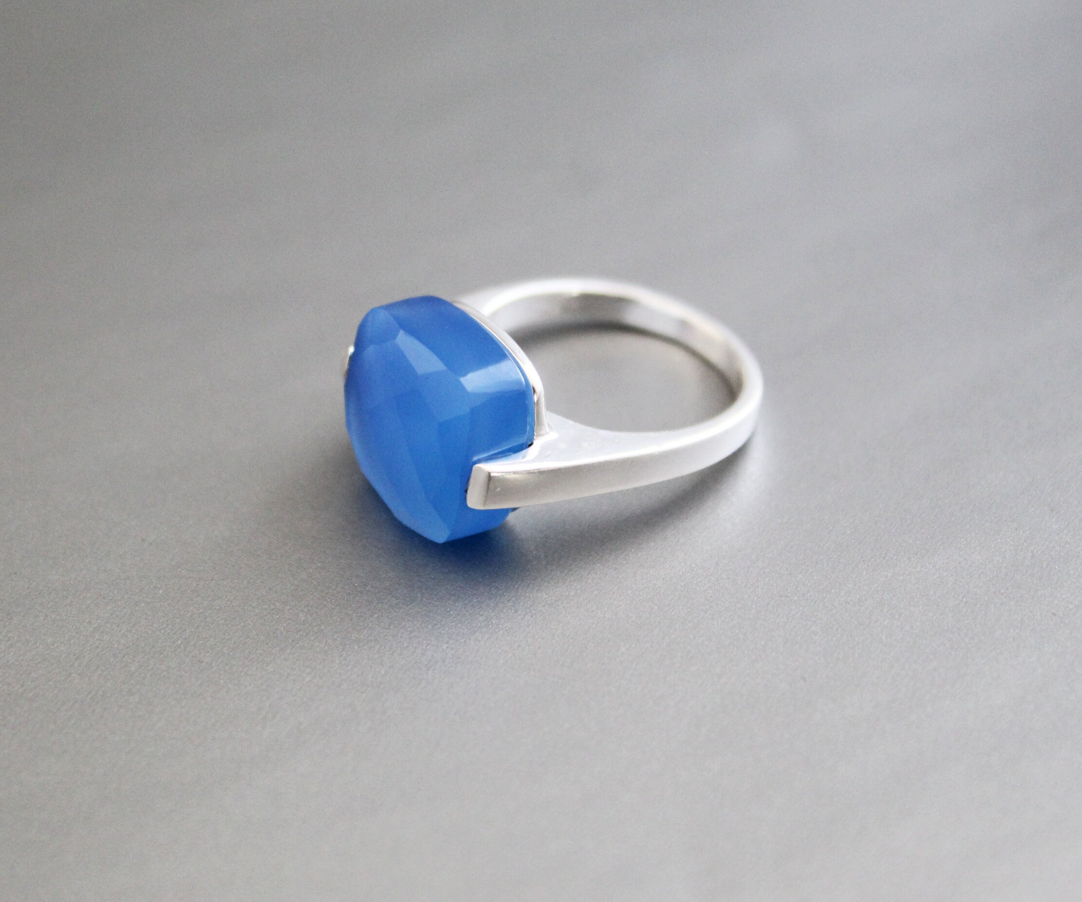 Colette Ring Chalcedony Blue main image 0