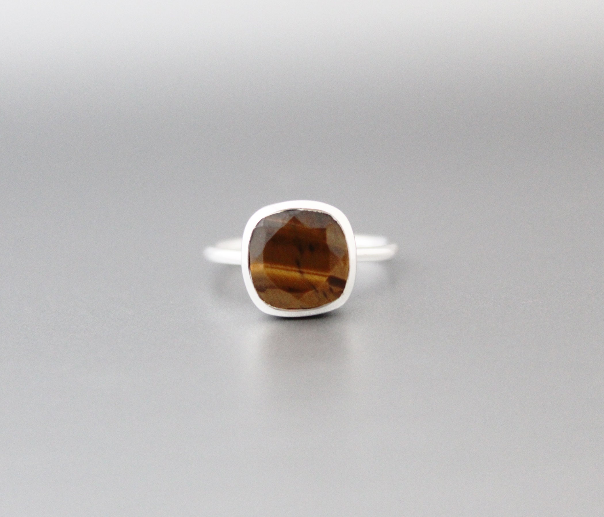Tiger Eye Ring 925 Sterling Silver Cocktail Ring | Etsy