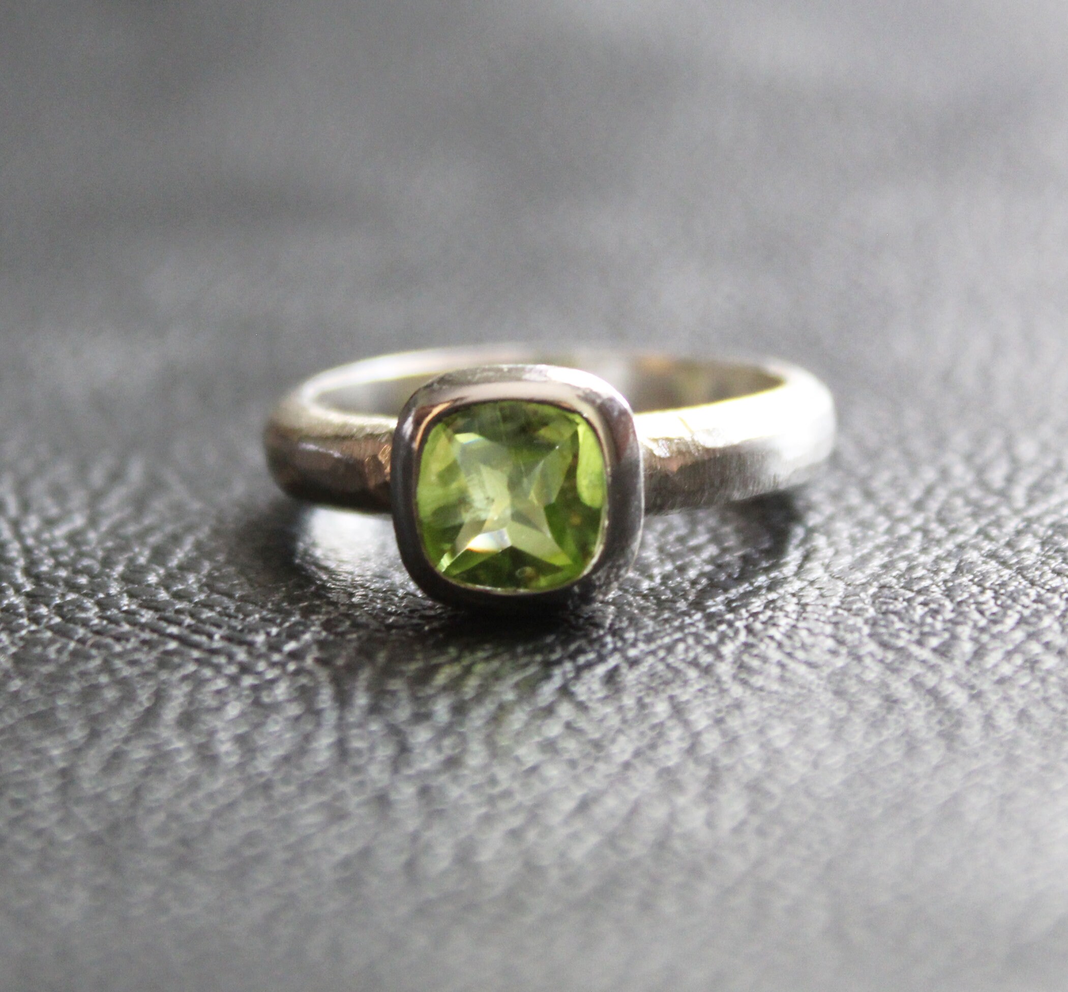thumbnail image 2 of Beautiful Natural Peridot Ring - Adjustable - August... 2 of 12