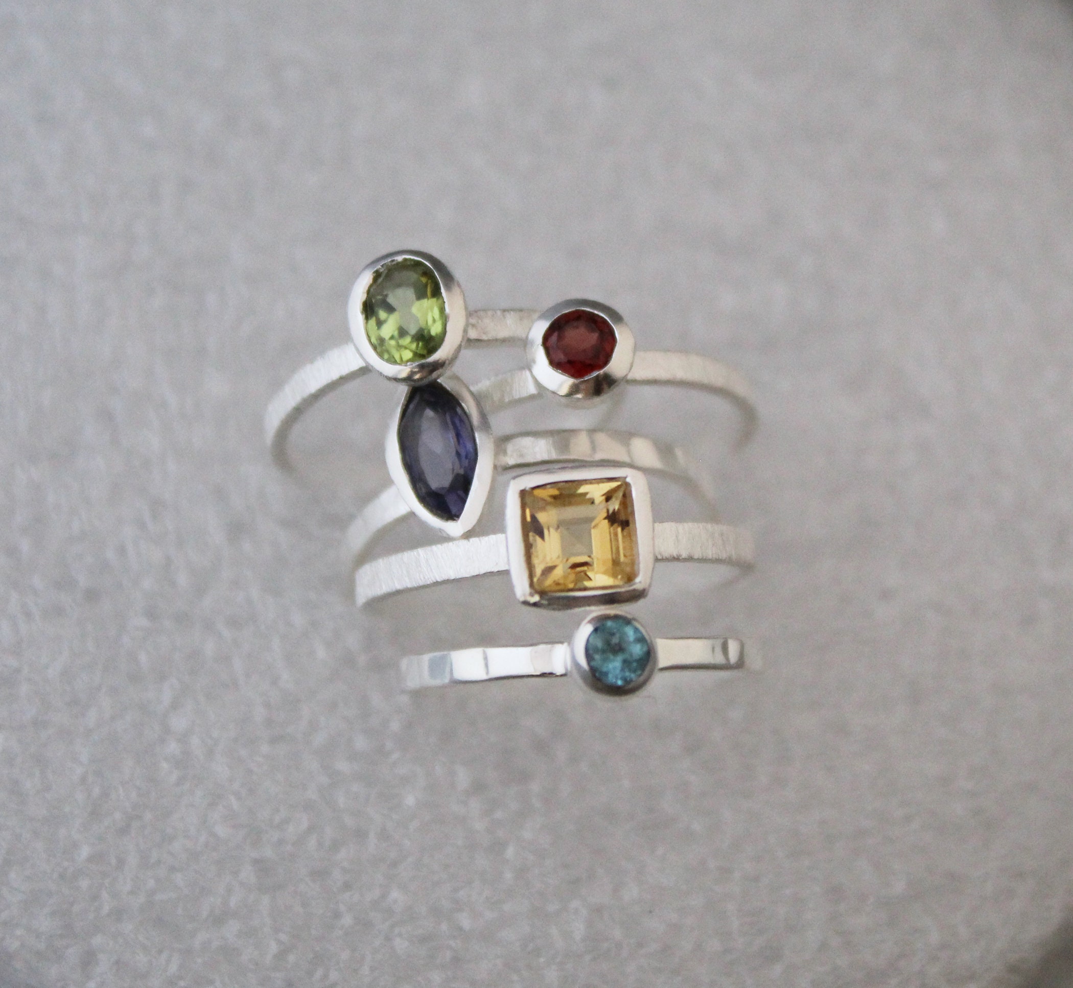 Minimalist Stackable Rings Stacking Rings Set - Minimalist Rings - Personalized Ring - Custom Ring ...