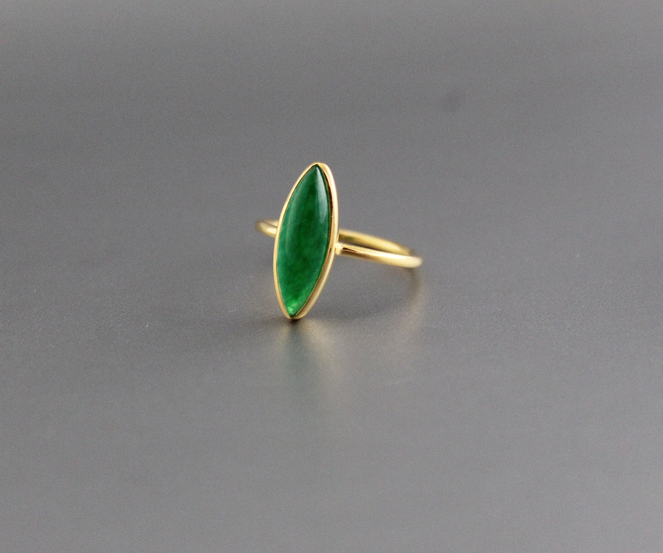 Green Jade Ring Handmade Ring Proposal Ring Statement Etsy