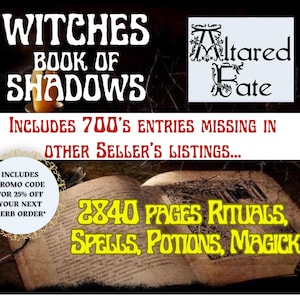 LIBRO DE LAS SOMBRAS DE LAS BRUJAS - 2840 páginas, Magia, Hechizos, Brujería, Pociones, Rituales, Ocultismo, Brujería, Wicca, Paganismo - Descargar PDF