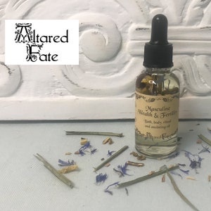 Masculine Wealth & Fertility Oil, Wealth, Fertility, Body Oil, Ritual Oil, Anointing Oil, Intention Oil, Self Care, Healing, Intention Oil