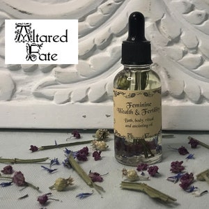 Feminine Wealth & Fertility Oil, Wealth, Fertility, Body Oil, Ritual Oil, Anointing Oil, Intention Oil, Self Care, Healing, Intention Oil