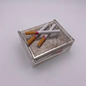 VINTAGE: silver-plated cigarette dispenser by WMF with lid | cigarette case
