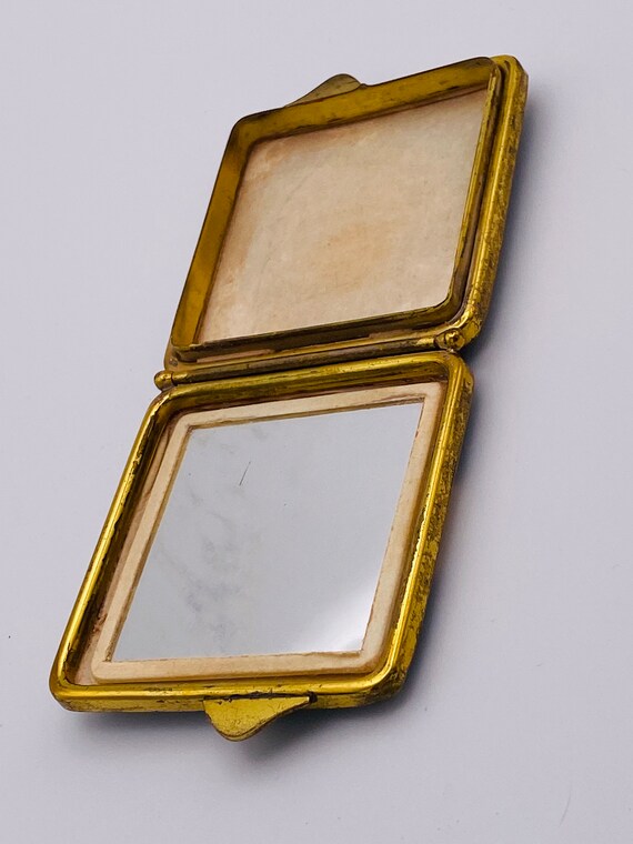 ANTIQUE: 1950s powder compact/case/pocket mirror/… - image 3