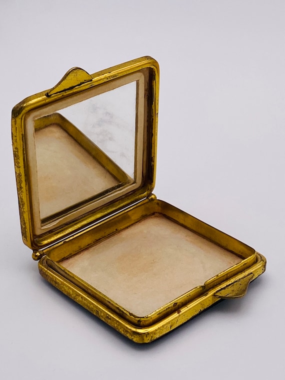 ANTIQUE: 1950s powder compact/case/pocket mirror/… - image 4