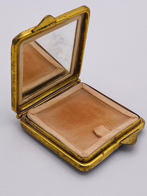 ANTIQUE: 1950s powder compact/case/pocket mirror/… - image 6