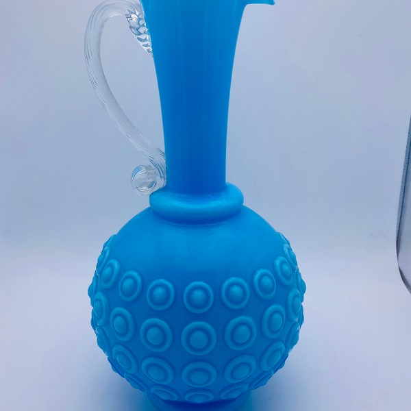 VINTAGE: Vase Pastellblau / Blau Vase 50er