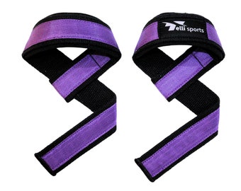 Padded Weight Lifting Straps: Cotton Neoprene Wrist Support