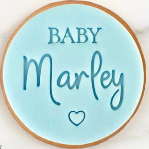 Personalised Baby Fondant Cookie Stamp - Baby Shower Custom Cookie Biscuit Stamp Embosser Fondant Cake Decorating Icing Cupcakes Stencil