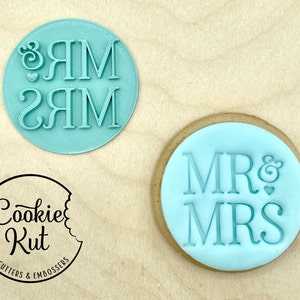 Mr & Mrs Style 1 - Fondant Embosser Stamp