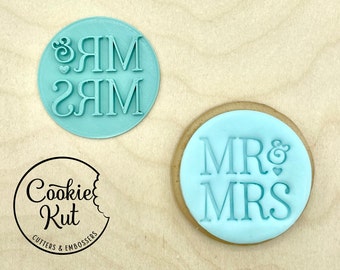 Mr & Mrs Style 1 - Fondant Embosser Stamp