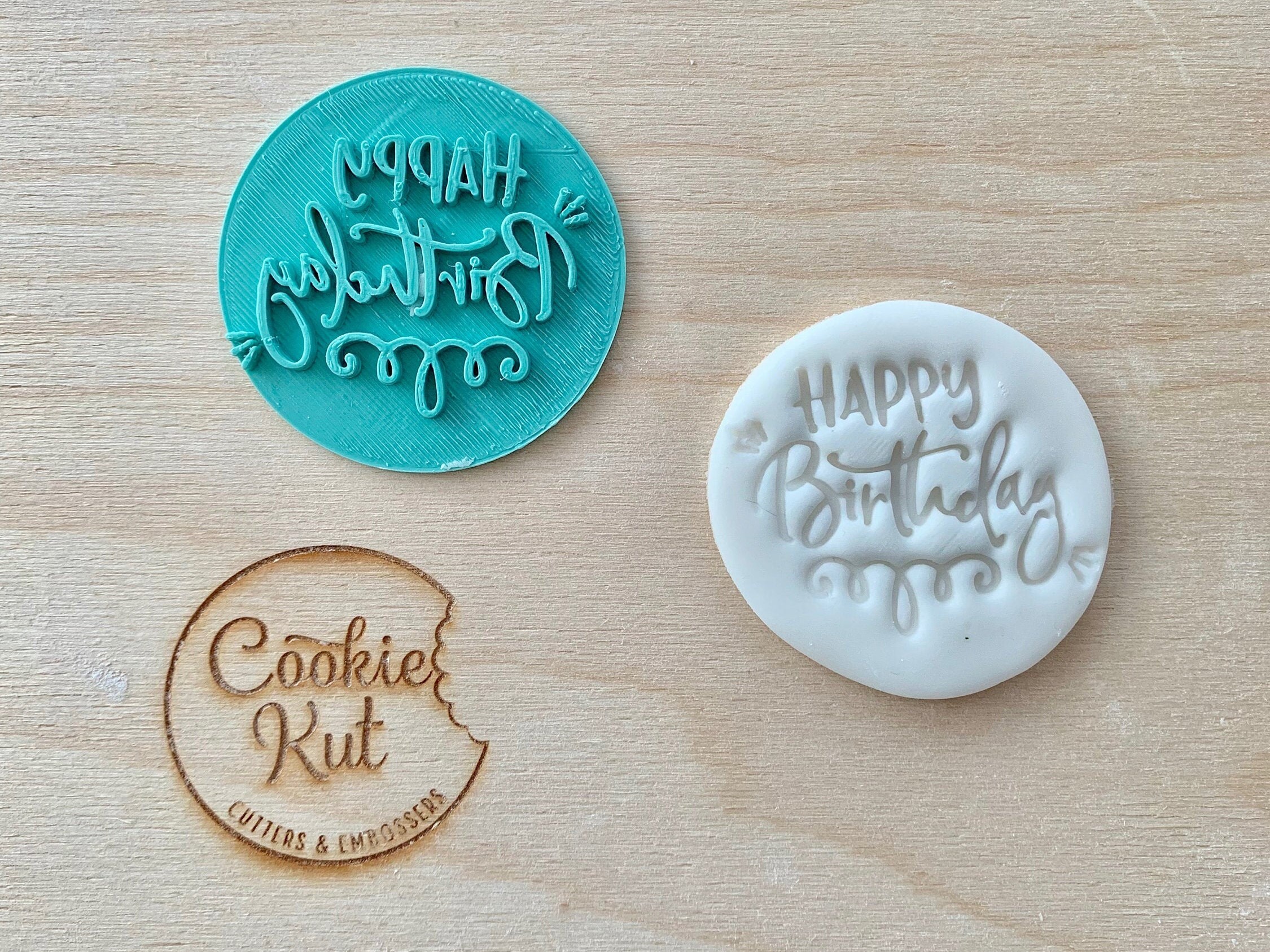Happy Birthday Embosser Stamp Style 3 Etsy