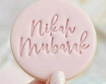 Nikah Mubarak - Sello de fondant para galletas - Repostería islámica para el Eid Ramadán