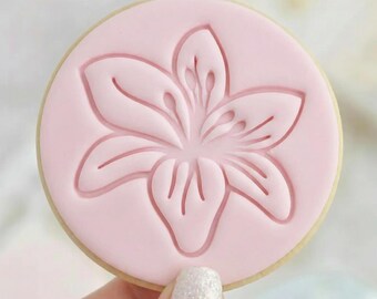 Flower Style 2 - Cookie Embosser Fondant Stamp - Mother's Day Baking
