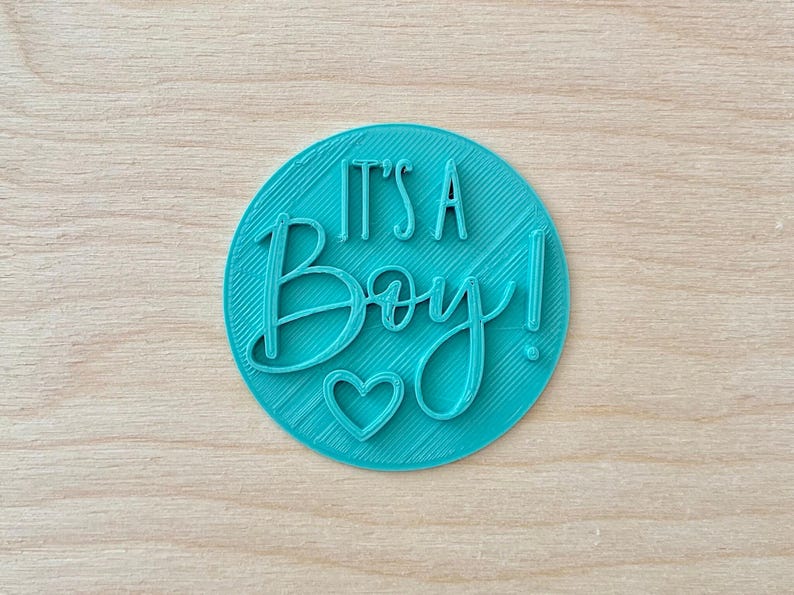 It's A Boy! - Cookie Embosser Fondant Stamp Reverse - New Baby Shower Baking image 2
