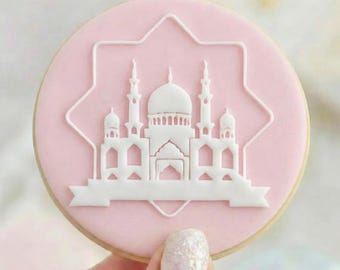 Mosque Star Islamic - Cookie Embosser Fondant Stamp - Eid Ramadan Islamic Baking Reverse