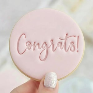 Congrats! - Cookie Embosser Fondant Stamp Baking