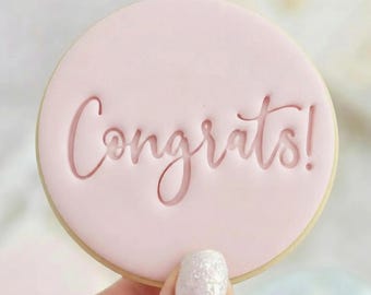 Congrats! - Cookie Embosser Fondant Stamp Baking