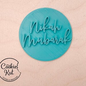 Nikah Mubarak - Cookie Embosser Fondant Stamp - Eid Ramadan Islamic Baking image 2