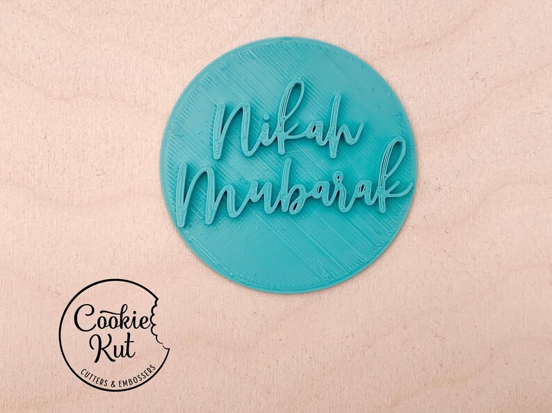 Nikah Mubarak - Cookie Embosser Fondant Stamp - Eid Ramadan Islamic Baking image 2