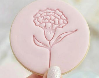 Flower Style 1 - Cookie Embosser Fondant Stamp - Mother's Day Baking