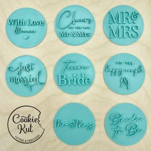 Team Bride - Engagement Cookie Embosser Fondant Stamp - Hen Party Wedding Bridal Shower Baking image 7