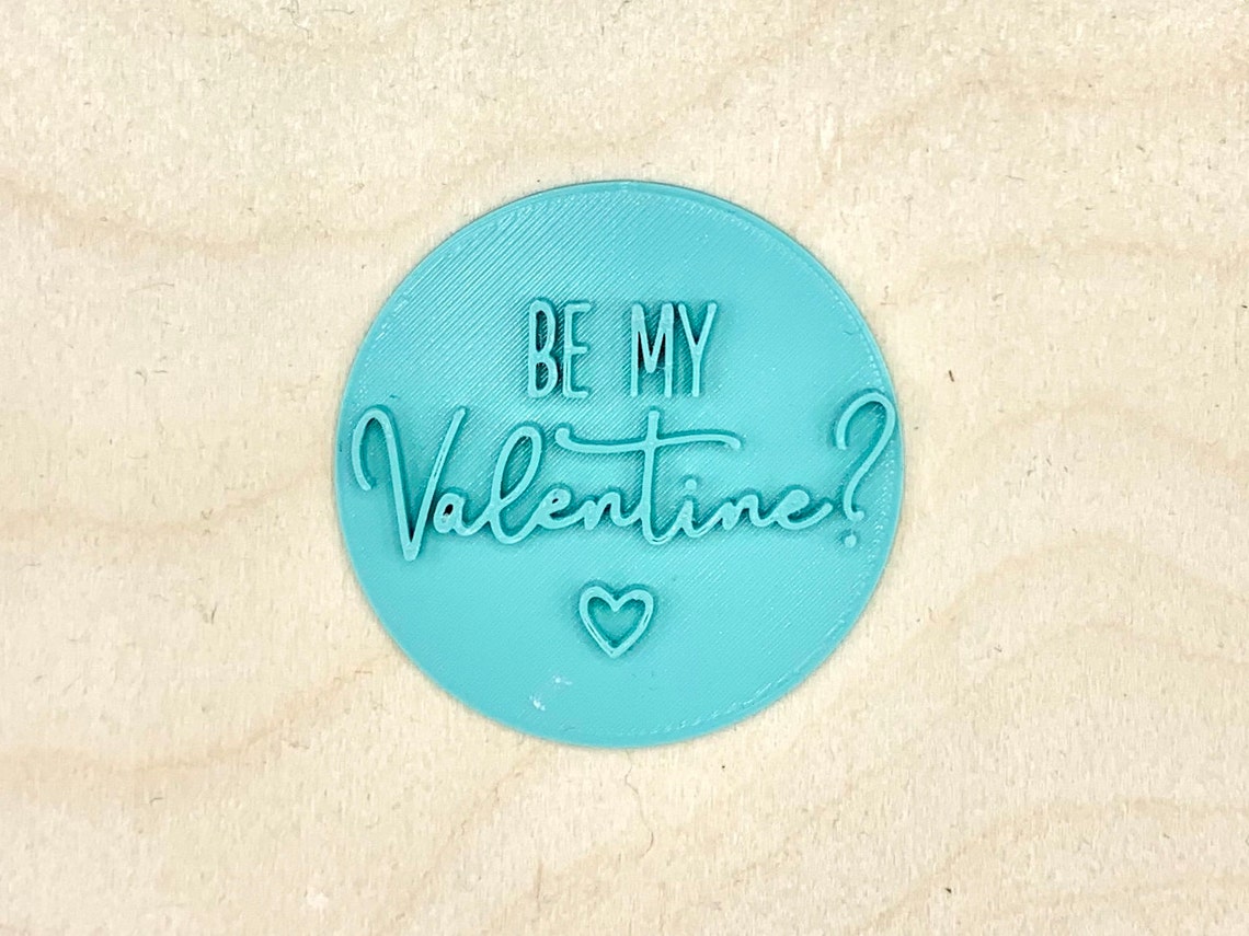 Embossed valentine embroidery Be My Valentine Valentine's Day Embosser Stamp | Etsy